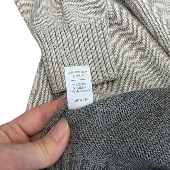 MARINE LAYER Gisel Oversize Contrast Panel Merino Blend Sweater M - Picture 5 of 5